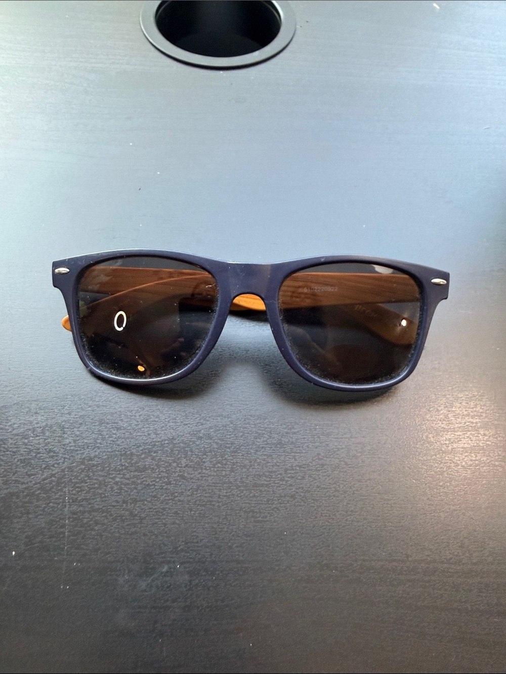 Matte Black Wayfarer Sunglasses with Brown Lenses